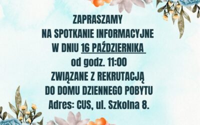 Zapraszenie na spotkanie informacyjne